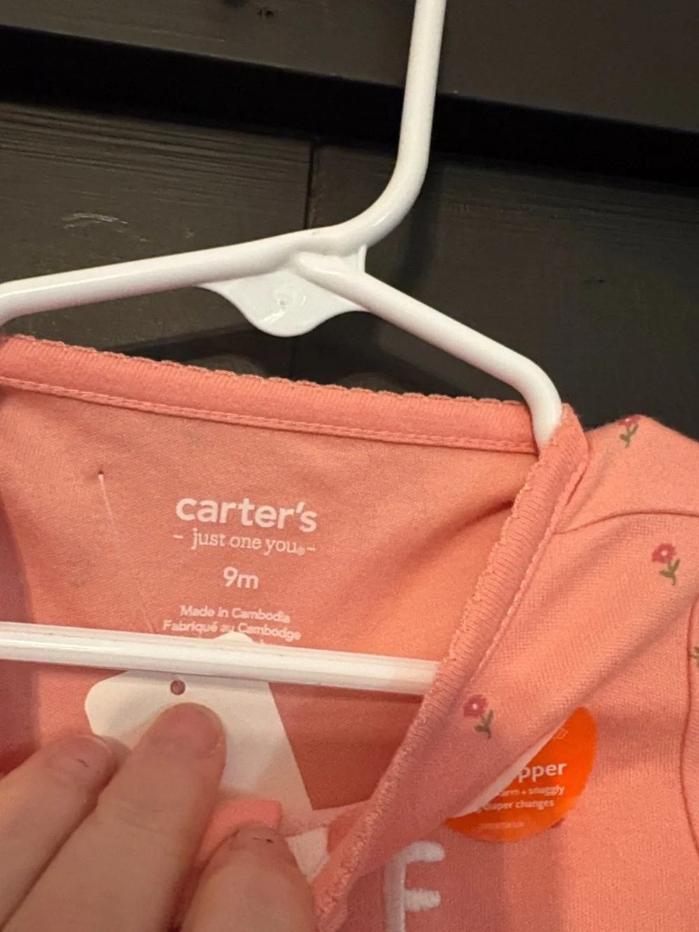Carter's Pink 'Little Sister' Footed One-Piece